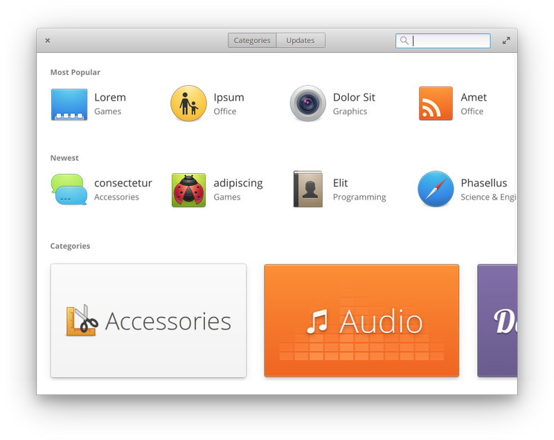 A mockup of what the AppCenter home page might look like after the sprint