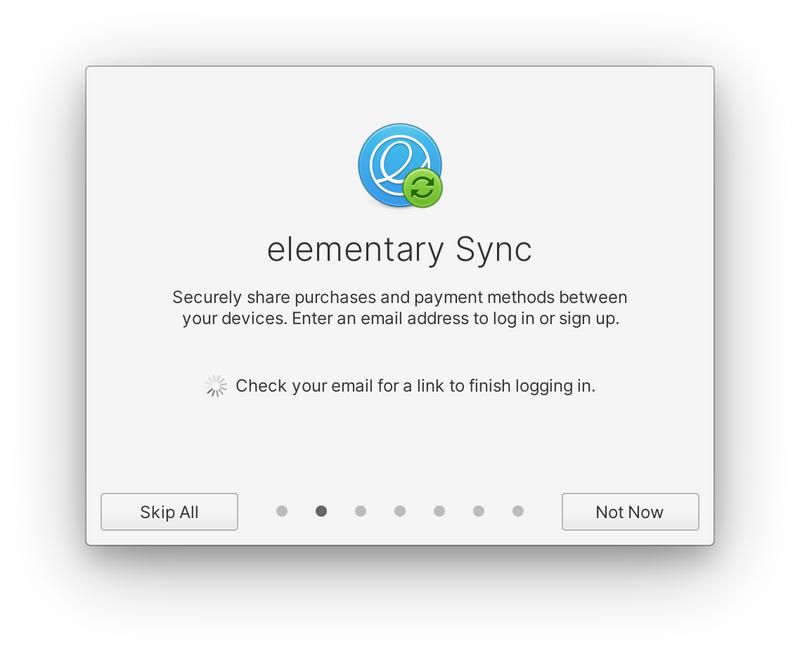 Onboarding sync loading