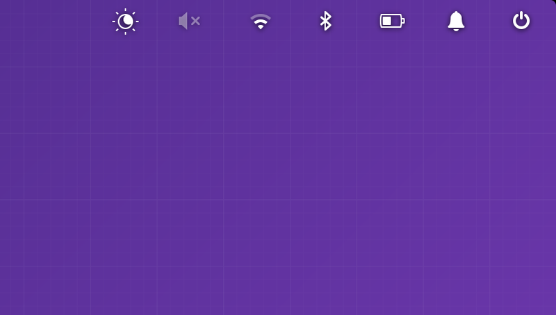 System Indicators are displayed based on context.