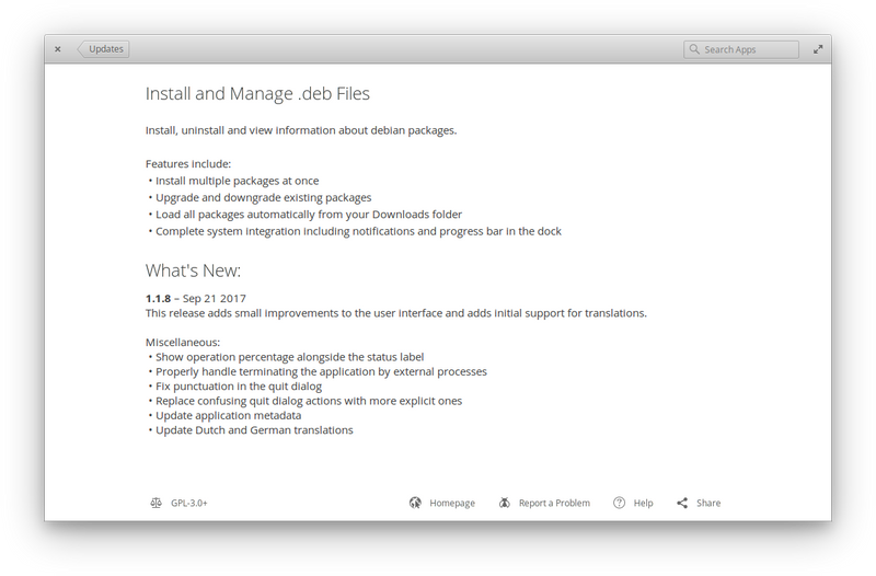 Release descriptions are shown in the “What’s New” section at the bottom of your app listing. Here, an example from Eddy by Adam Bieńkowski.