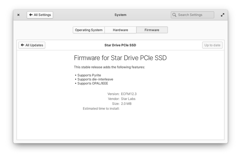 Firmware update details