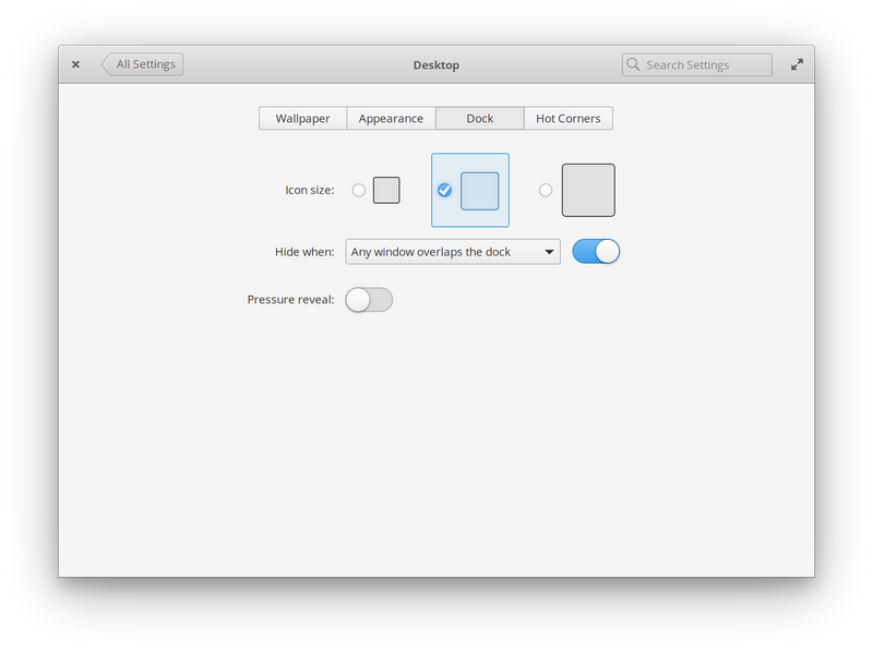 Screenshot of Desktop Settings