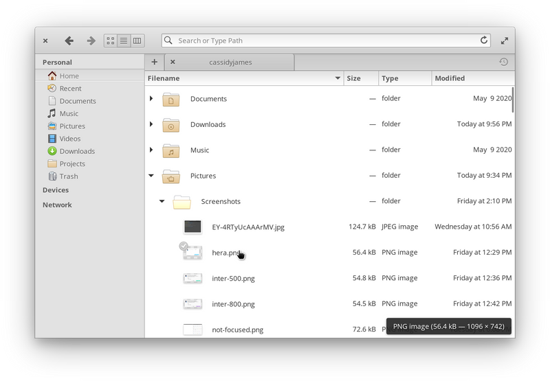 File info overlay in Files app