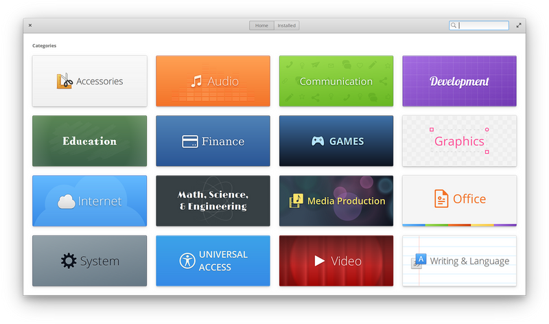 AppCenter categories