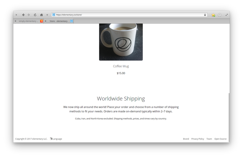 New shipping notice in the Store