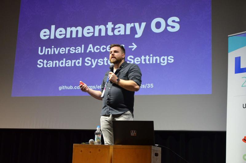Cassidy giving a talk