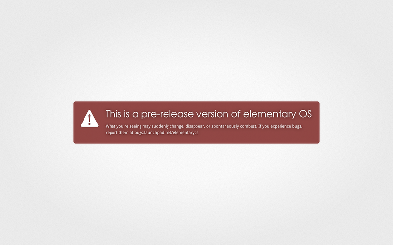 The red pre-release wallpaper, from elementary OS 0.2 Luna beta