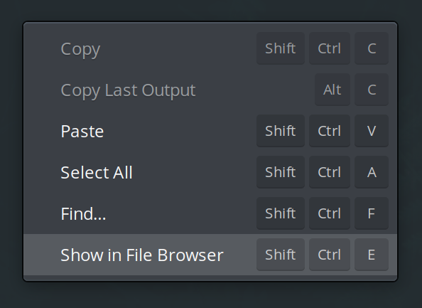 Dark Menu